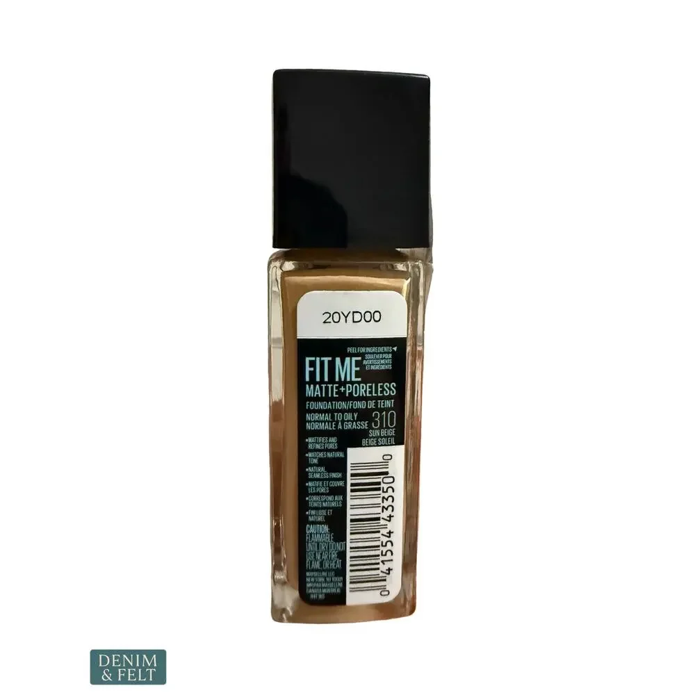 NEW Maybelline‎ Fit Me Matte Poreless Foundation Sun Beige Medium Natural Matte